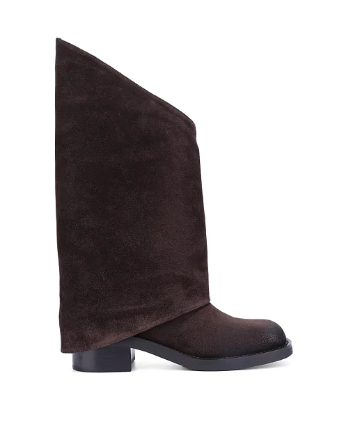 Женские сапоги MIRATON велюровые коричневые - фото 1 - Miraton