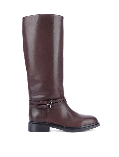 Женские сапоги Attizzare кожаные коричневые - фото 1 - Miraton