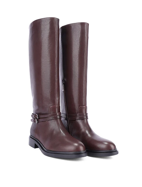 Женские сапоги Attizzare кожаные коричневые - фото 3 - Miraton