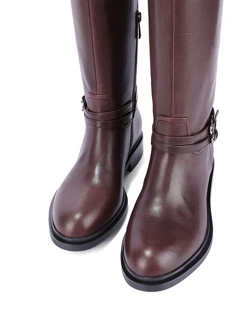 Женские сапоги Attizzare кожаные коричневые - фото 5 - Miraton