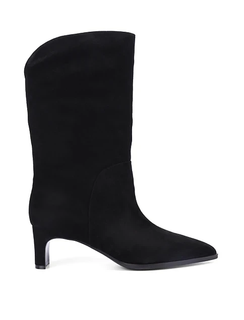 Женские ботинки MIRATON велюровые черные - фото 1 - Miraton