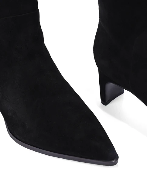 Женские ботинки MIRATON велюровые черные - фото 5 - Miraton