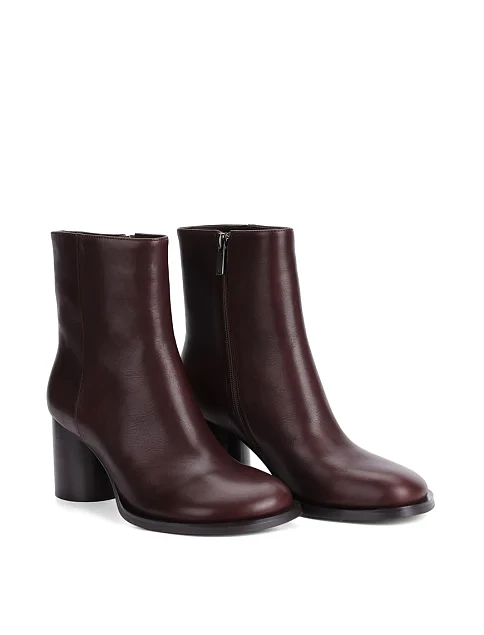 Женские ботинки MIRATON кожаные коричневые - фото 4 - Miraton