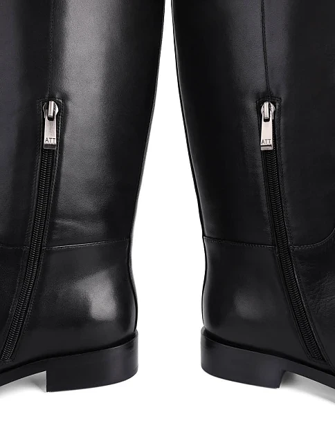 Женские сапоги Attizzare кожаные черные - фото 2 - Miraton