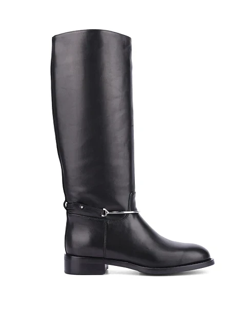 Женские сапоги Attizzare кожаные черные - фото 1 - Miraton
