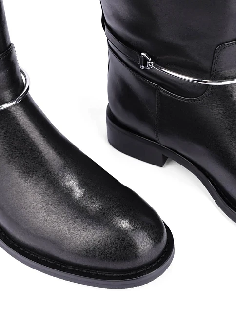 Женские сапоги Attizzare кожаные черные - фото 5 - Miraton