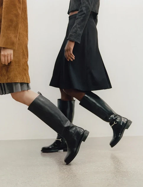 Женские сапоги Vagabond кожаные черные - фото 4 - Miraton