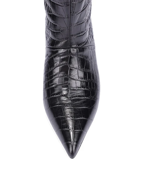 Женские сапоги MIRATON кожаные черные - фото 6 - Miraton