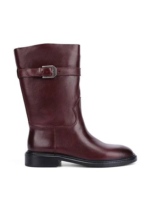 Женские ботинки MIRATON кожаные бордовые - фото 1 - Miraton