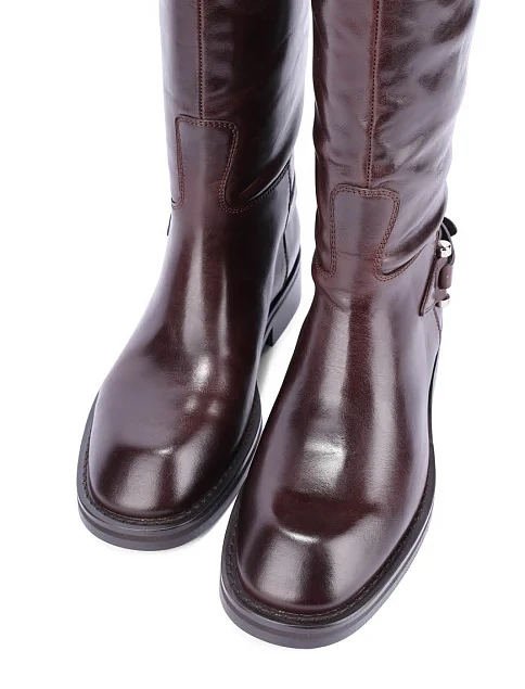 Женские сапоги MIRATON коричневые - фото 5 - Miraton