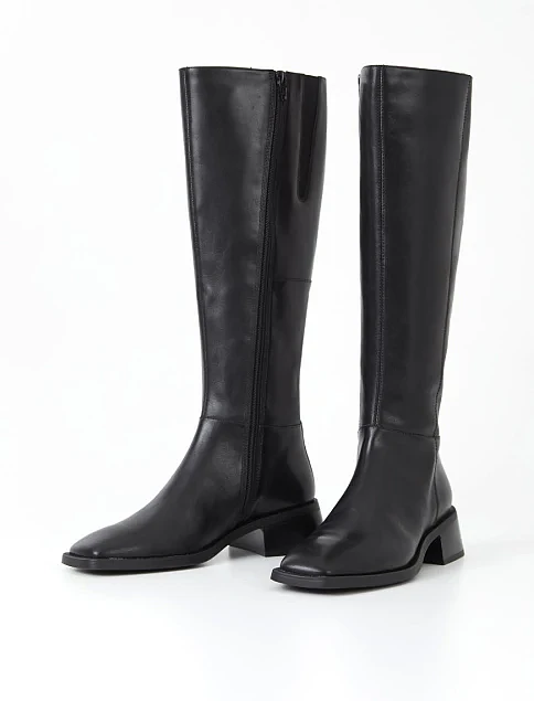 Женские сапоги Vagabond кожаные черные - фото 2 - Miraton