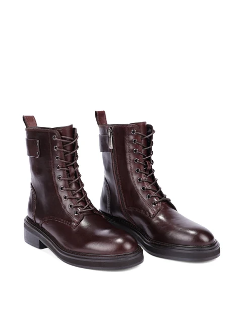 Женские ботинки Attizzare из масляной кожи коричневые - фото 3 - Miraton