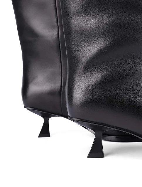 Жіночі чоботи MIRATON шкіряні чорні - фото 2 - Miraton