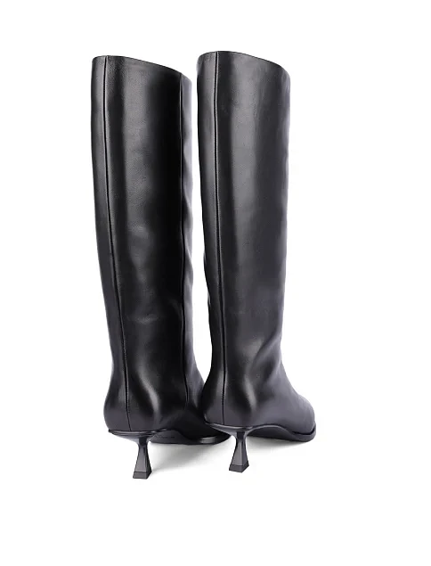 Жіночі чоботи MIRATON шкіряні чорні - фото 4 - Miraton