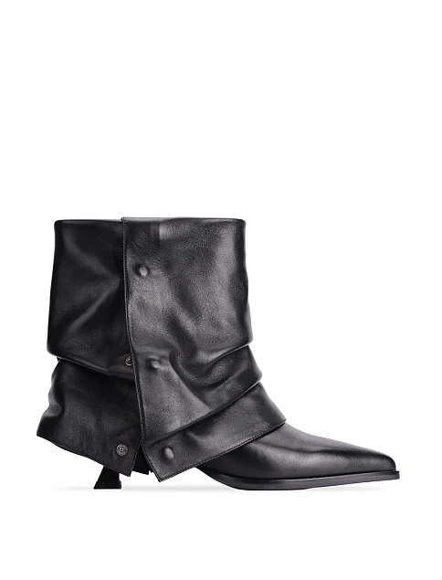 Женские ботинки MIRATON кожаные черные - фото 1 - Miraton