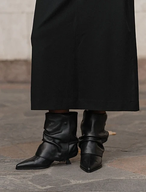 Женские ботинки MIRATON кожаные черные - фото 2 - Miraton