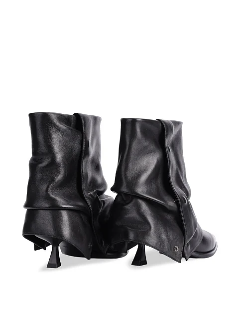 Женские ботинки MIRATON кожаные черные - фото 5 - Miraton