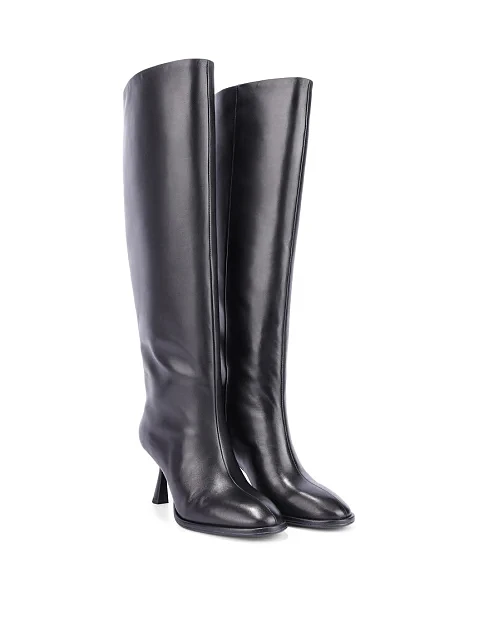 Жіночі чоботи шкіряні чорні - фото 3 - Miraton