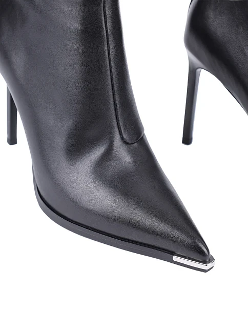 Женские ботинки MIRATON кожаные черные - фото 5 - Miraton