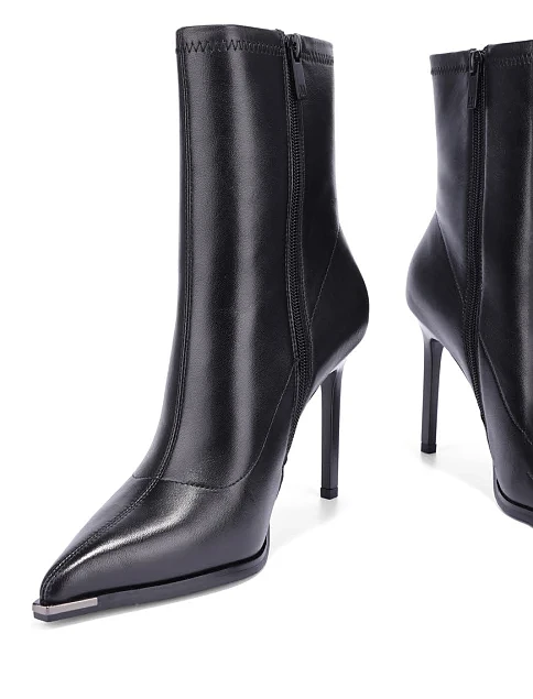 Женские ботинки MIRATON кожаные черные - фото 3 - Miraton