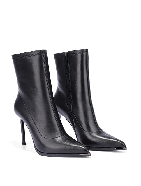 Женские ботинки MIRATON кожаные черные - фото 4 - Miraton