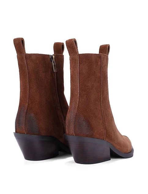 Женские ботинки MIRATON велюровые коричневые - фото 5 - Miraton