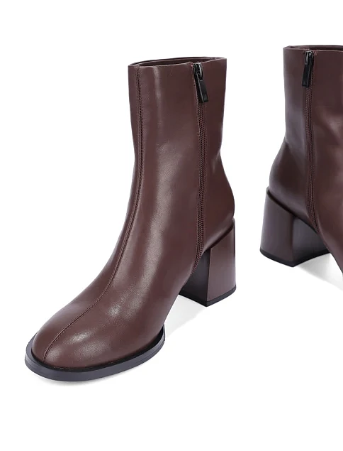 Женские ботинки MIRATON кожаные коричневые - фото 2 - Miraton