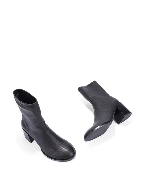 Женские ботинки MIRATON кожаные черные - фото 3 - Miraton