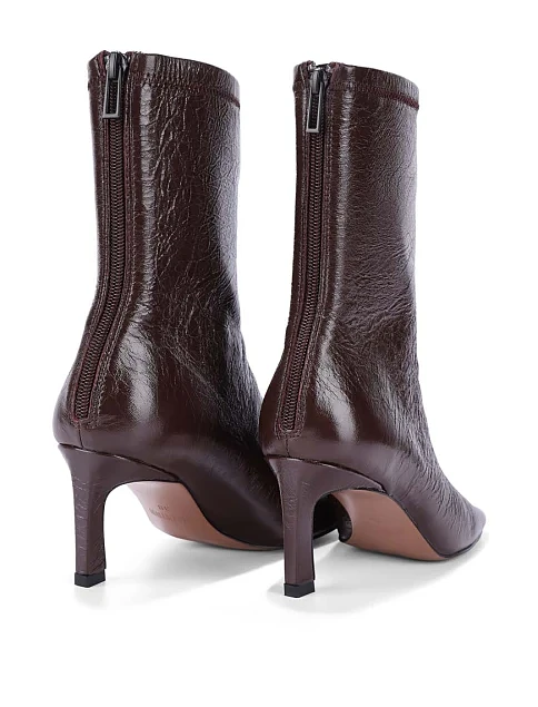 Женские ботинки MIRATON кожаные коричневые - фото 5 - Miraton