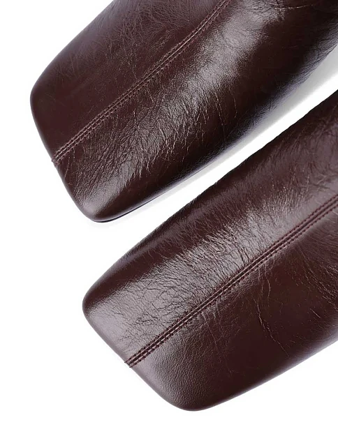 Женские ботинки MIRATON кожаные коричневые - фото 6 - Miraton