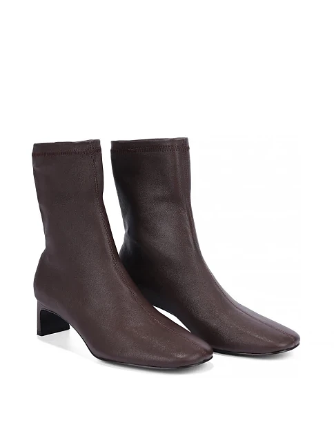 Женские ботинки MIRATON кожаные коричневые - фото 3 - Miraton