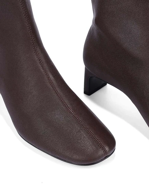 Женские ботинки MIRATON кожаные коричневые - фото 5 - Miraton