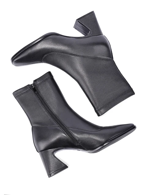 Женские ботинки MIRATON кожаные черные - фото 2 - Miraton