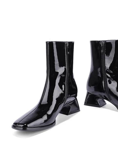 Женские ботинки MIRATON из наплака черные - фото 2 - Miraton