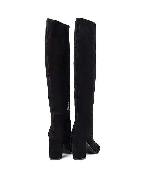 Женские ботфорты Attizzare велюровые черные - фото 4 - Miraton