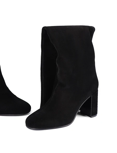 Женские ботфорты Attizzare велюровые черные - фото 5 - Miraton