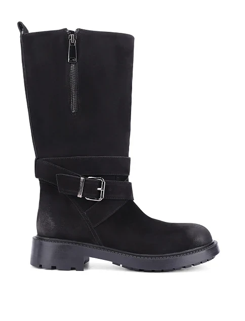 Женские ботинки MIRATON из нубука черные - фото 1 - Miraton