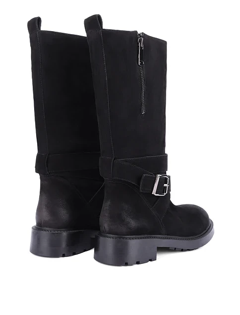 Женские ботинки MIRATON из нубука черные - фото 4 - Miraton