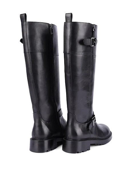 Женские сапоги MIRATON кожаные черные - фото 4 - Miraton