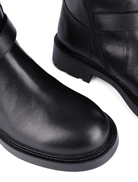 Женские сапоги MIRATON кожаные черные - фото 5 - Miraton