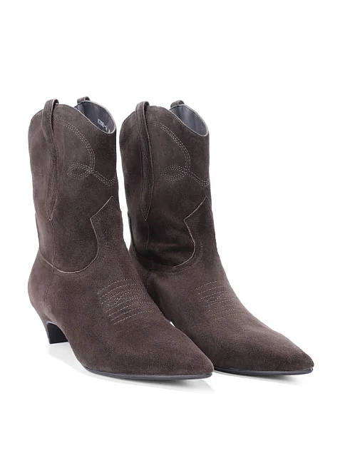 Женские ботинки MIRATON велюровые серые - фото 3 - Miraton