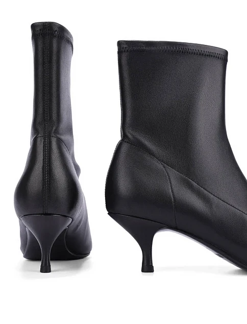 Женские ботинки кожаные черные - фото 5 - Miraton