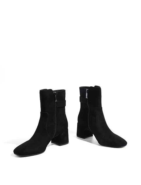 Женские ботинки Attizzare велюровые черные - фото 2 - Miraton