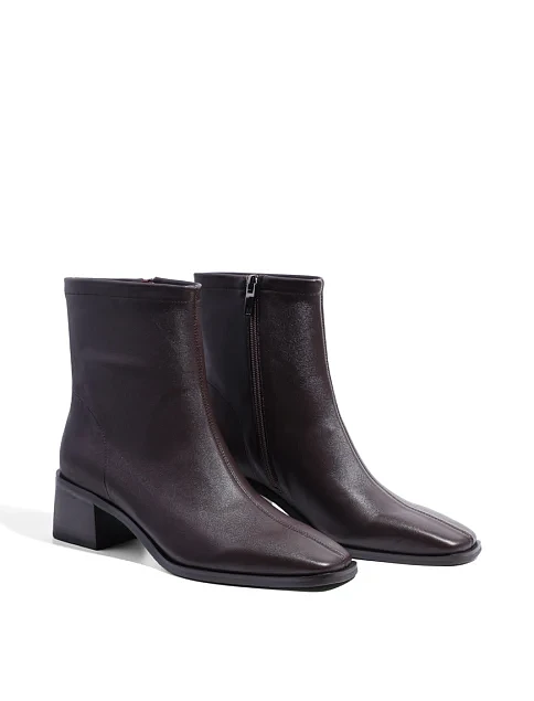 Женские ботинки MIRATON кожаные бордовые - фото 3 - Miraton