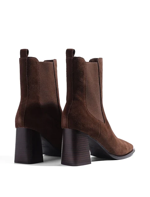 Женские ботинки MIRATON велюровые коричневые - фото 4 - Miraton