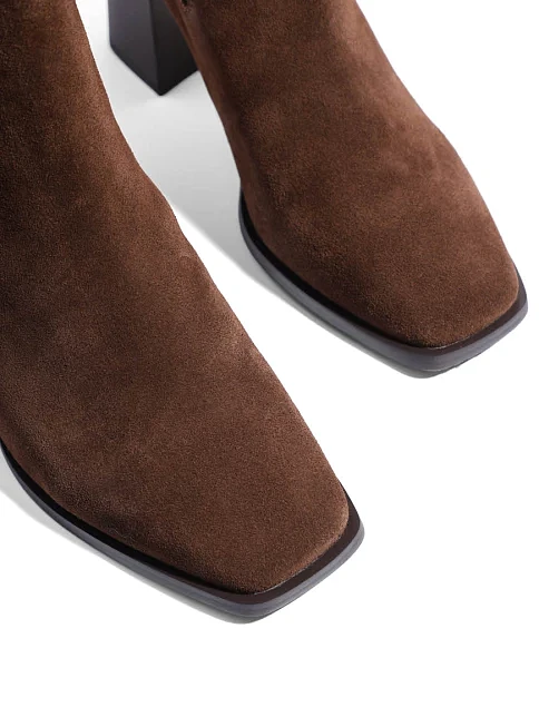 Женские ботинки MIRATON велюровые коричневые - фото 5 - Miraton