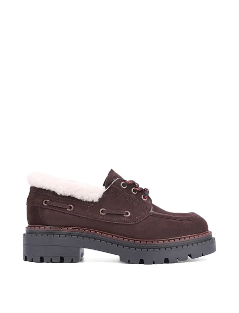 Женские туфли замшевые коричневые - фото 1 - Miraton