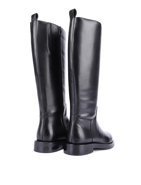 Жіночі чоботи з масляної шкіри чорні - фото 4 - Miraton