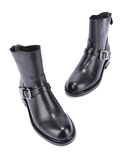 Женские ботинки MIRATON кожаные черные - фото 2 - Miraton