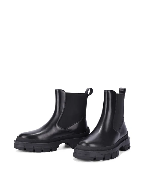 Женские ботинки челси MIRATON кожаные черные - фото 2 - Miraton